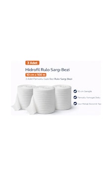 Hidrofil Rulo Sargı Bezi 10 Cm X 100 M 3 Adet Pamuklu Gazlı Bez Rulo Sargı Bezi Hidrofil Rulo Sargı Bezi 10 Cm X 100 M 3 Adet Pamuklu Gazlı Bez Rulo Sargı Bezi