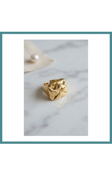 Trendexa Geometrik Origami Tasarımlı Ayarlanabilir Gold Renk Yüzük Mac Trendexa Geometrik Origami Tasarımlı Ayarlanabilir Gold Renk Yüzük Mac