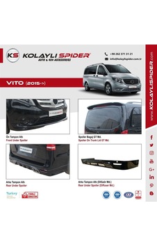 Mercedes Vito Spoiler Bagaj Gt 2 Prç Fiber 2015 ve Sonrası