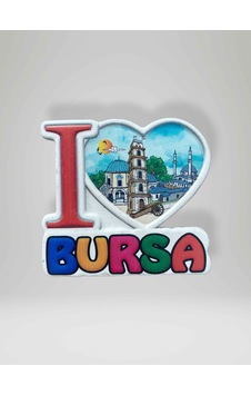 Bursa Temalı Eskitme Polyester Magnet Buzdolabı Süsü Bursa Temalı Eskitme Polyester Magnet Buzdolabı Süsü