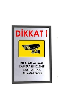 Usin Metal Gümüş Yapışkanlı Kamera Kayıt İzlenme Uyarı Tabelası Levhası 14x20 Cm Usin Metal Gümüş Yapışkanlı Kamera Kayıt İzlenme Uyarı Tabelası Levhası 14x20 Cm