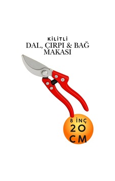 Profesyonel Bağ Makası Kilitli Bağ Ve Bahçe Budama Makası 8 İnç 20 Cm - Keskin Çelik Bıçaklı Ergonomik Dal, Çırpı, Gül, Ağaç Ve Çiçek Budama Makinesi Kesme El Aleti Profesyonel Bağ Makası Kilitli Bağ Ve Bahçe Budama Makası 8 İnç 20 Cm - Keskin Çelik Bıçaklı Ergonomik Dal, Çırpı, Gül, Ağaç Ve Çiçek Budama Makinesi Kesme El Aleti