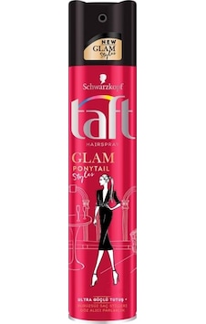 Taft Glam Ponytail Pürüzsüz Stiller Ultra Güçlü Tutuş Saç Spreyi 250 ML Taft Glam Ponytail Pürüzsüz Stiller Ultra Güçlü Tutuş Saç Spreyi 250 ML