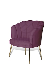 Papatya Çay Seti Koltuk Mürdüm Tekli Berjer Gold Metal Ayak Salon Kafe Balkon Bahçe Otel Ofis Mor Papatya Çay Seti Koltuk Mürdüm Tekli Berjer Gold Metal Ayak Salon Kafe Balkon Bahçe Otel Ofis Mor