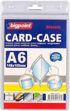 Bigpoint Kilitli Kart Poşeti Dikey A6 105x148mm X 10 Adet