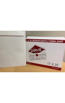 Torba Zarf 17x25 110 Gam 1.Hamur Silikonlu 500 Adet Torba Zarf 17x25 110 Gam 1.Hamur Silikonlu 500 Adet