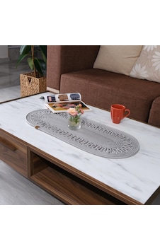 Hometurko Jüt Dekoratif Runner - Bohem Masa Örtüsü, Sehpa Örtüsü, Amerikan Servis, 30x70cm, Doğal Ve Modern Tasarım Gri Sku: Zeusb0dh5xl8rn 30 x 50