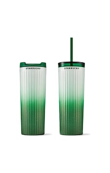 Starbucks Yeşil Beyaz Geçişli Çift Kapaklı Paslanmaz Çelik Termos 473ml Starbucks Yeşil Beyaz Geçişli Çift Kapaklı Paslanmaz Çelik Termos 473ml