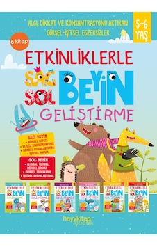 Etkinliklerle Sağ Beyin Sol Beyin Geliştirme 5-6 Yaş 6'lı Set Etkinliklerle Sağ Beyin Sol Beyin Geliştirme 5-6 Yaş 6'lı Set