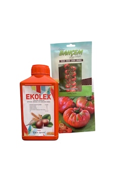 Çoklu Set Ekolex Sıvı Bitkisel Menşeli Organik Gübre Köy Domatesi Tohumu Çeri Domates Tohumu 10gr 1.2 KG