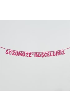 Sözümüze Hoşgeldiniz Keçe Yazı-pembe N145 Çok Renkli Sözümüze Hoşgeldiniz Keçe Yazı-pembe N145 Çok Renkli