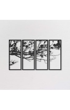 Doğanın Yükselişi Lazer Kesim Metal Duvar Tablo 60x100 Cm