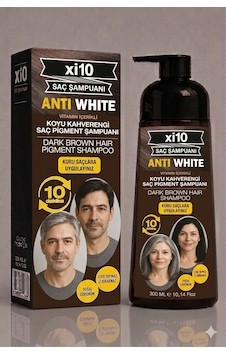 Xi10 Koyu Kahve Beyaz Kapatıcı Şampuan 300 ML Xi10 Koyu Kahve Beyaz Kapatıcı Şampuan 300 ML