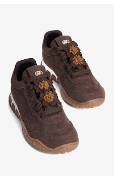 Mubiano Kadın Süet Sneaker Çiçek Aksesuarlı Günlük Spor Ayakkabı Nira Kahverengi Mubiano Kadın Süet Sneaker Çiçek Aksesuarlı Günlük Spor Ayakkabı Nira Kahverengi