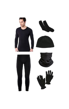 Momslab Erkek Lüx Siyah Termal Içlik Takımı Polar Bere Boyunluk Eldiven Termal Çorap Seti Siyah 3Xl Siyah Momslab Erkek Lüx Siyah Termal Içlik Takımı Polar Bere Boyunluk Eldiven Termal Çorap Seti Siyah 3Xl Siyah