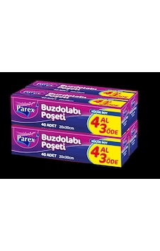 Parex Küçük Boy Buzdolabı Poşeti 40'lı 4 Paket 20 x 30 CM
