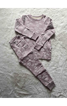 Bibaby Winter İs Good Pijama Takımı Lila Bibaby Winter İs Good Pijama Takımı Lila