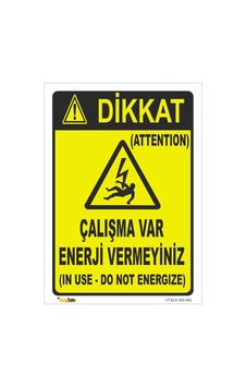 Çalışma Var Enerji Vermeyiniz 15x21 Cm Sticker Çalışma Var Enerji Vermeyiniz 15x21 Cm Sticker