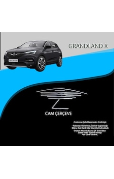 Opel Grandland X Krom Cam Çerçevesi 12 Parça