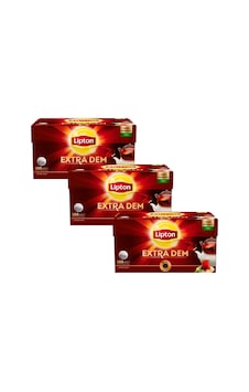 Lipton Extra Dem Siyah Demlik Poşet Çay 3'lü 100 x 3.2 G Lipton Extra Dem Siyah Demlik Poşet Çay 3'lü 100 x 3.2 G