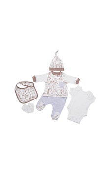 Pierre Cardin Pembe Bebek Yeni Doğan Bebe Set Kahverengi