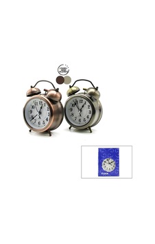 Twin Bell Alarm Clock Bgc-7 Yuvarlak Masa Çalar Saat - Metal Eskitme Kasa, Pilli Ve Işıklı, 8 Cm Twin Bell Alarm Clock Bgc-7 Yuvarlak Masa Çalar Saat - Metal Eskitme Kasa, Pilli Ve Işıklı, 8 Cm