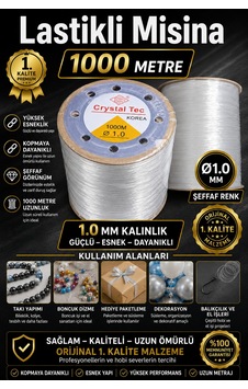 Lastikli Misina Şeffaf 1.00 Mm 1000 Metre Yeni Ürün Büyük Boy Lastikli Misina Şeffaf 1.00 Mm 1000 Metre Yeni Ürün Büyük Boy