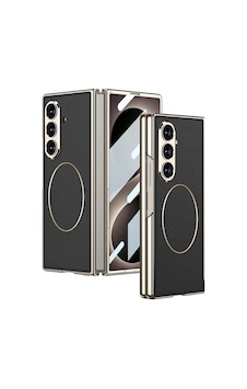 Samsung Galaxy Uyumlu Z Fold 8 Ultra Kılıf M-safe Şarj Özellikli Zore Kıpta Kpt-10 Sert Pc Kapak Gold-Siyah Samsung Galaxy Uyumlu Z Fold 8 Ultra Kılıf M-safe Şarj Özellikli Zore Kıpta Kpt-10 Sert Pc Kapak Gold-Siyah