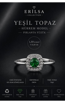 Sertifikalı Yeşil Topaz Taşlı Hürrem Model 925 Ayar Gümüş Pırlanta Yüzük Çok Renkli Sertifikalı Yeşil Topaz Taşlı Hürrem Model 925 Ayar Gümüş Pırlanta Yüzük Çok Renkli