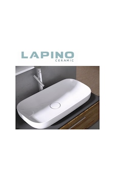Lapino Premium 90 CM Tezgah Üstü Lavabo Beyaz Lapino Premium 90 CM Tezgah Üstü Lavabo Beyaz