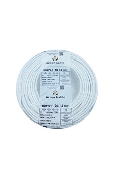 Öznur Marka%100 Bakır 3x1.5 Mm Ttr Elektrik Kablosu Beyaz, 10 Metre Sku: Mırstkae93049fd8 Öznur Marka%100 Bakır 3x1.5 Mm Ttr Elektrik Kablosu Beyaz, 10 Metre Sku: Mırstkae93049fd8