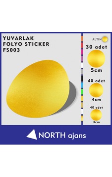 Yuvarlak Folyo Duvar Sticklerı Altın Yuvarlak Folyo Duvar Sticklerı Altın