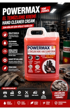 Powermax Sanayi Tipi El Temizleme Kremi 5l Ağır Kir Ve Yağ Temizliğinde Etkili Powermax Sanayi Tipi El Temizleme Kremi 5l Ağır Kir Ve Yağ Temizliğinde Etkili