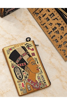 Jj Global Nefertiti Portre Desenli Fermuarlı Kese Çanta Renkli Jj Global Nefertiti Portre Desenli Fermuarlı Kese Çanta Renkli