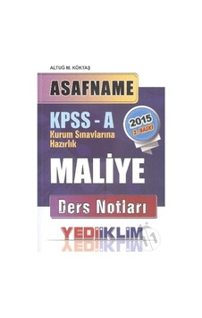 Yediiklim Maliye Ders Notları/Altuğ M. Köktaş Yediiklim Maliye Ders Notları/Altuğ M. Köktaş