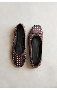 Wolk Shoes Lily Kadın Fiyonk Detay Deri Babet Kahve Puantiye Wolk Shoes Lily Kadın Fiyonk Detay Deri Babet Kahve Puantiye