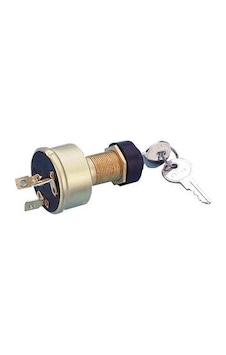 12V Su Geçirmez Kapaklı, 3 Pozisyonlu Kontak Anahtarı.