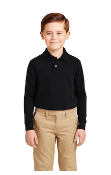 Bilge Trend Siyah Polo Yaka Uzun Kol Unisex , Çocuk Okul T-shirt Siyah Bilge Trend Siyah Polo Yaka Uzun Kol Unisex , Çocuk Okul T-shirt Siyah