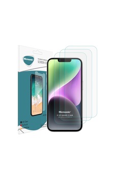 Microsonic Apple  Uyumlu iPhone 14 Screen Protector Nano Glass Cam Ekran Koruyucu 3 Lü Paket