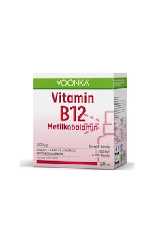 Voonka Vitamin B12 Metılkobalamın Sprey & Damla 20 ML Voonka Vitamin B12 Metılkobalamın Sprey & Damla 20 ML