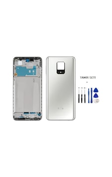 Xiaomi Redmi Note 9 Pro Full Kasa Arka Kapak Takım Beyaz - Tamir Seti Xiaomi Redmi Note 9 Pro Full Kasa Arka Kapak Takım Beyaz - Tamir Seti