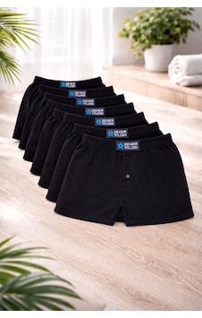 Seher Yıldızı Erkek Penye Boxer 8'li Set Siyah Seher Yıldızı Erkek Penye Boxer 8'li Set Siyah