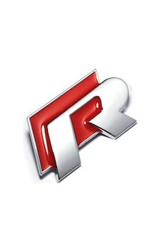 R civatalı ön panjur logosu-kırmızı / YACI155