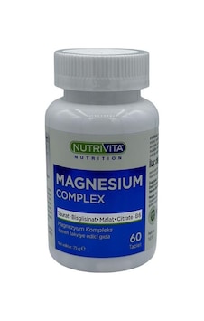Nutrivita Nutrition Magnesium Complex 60 Tablet Magnezyum Kompleks Taurat Bisglisinat Malat Sitrat Vitamin B6 Nutrivita Nutrition Magnesium Complex 60 Tablet Magnezyum Kompleks Taurat Bisglisinat Malat Sitrat Vitamin B6
