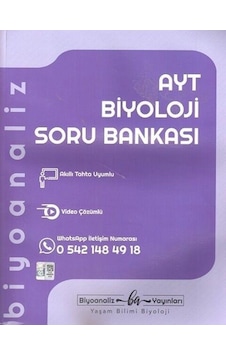 Ayt Biyoloji Soru Bankası Biyoanaliz Yayınları