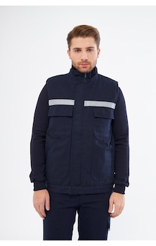 Orange Safety Lacivert Yelek 7/7 Gabardin %100 Pamuk Kapitonel Lacivert