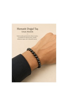 Leyan Doğal Taş 8 Mm Hematit Bileklik Metalik Metalik Leyan Doğal Taş 8 Mm Hematit Bileklik Metalik Metalik