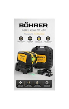 Böhrer Ba011349 Şarkül Nokta Lazer - Yeşil Işık Yatay Ve Dikay Lazer Hizalama Makinesi - Şarjlı Böhrer Ba011349 Şarkül Nokta Lazer - Yeşil Işık Yatay Ve Dikay Lazer Hizalama Makinesi - Şarjlı
