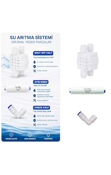 Su Arıtma Cihazı Yenileme Kiti Shut Off - Flow - Check Valf Quick