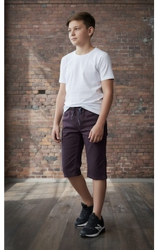 Black Steel Garson Boy Gabardin Kumaş Erkek Kapri Bordo Black Steel Garson Boy Gabardin Kumaş Erkek Kapri Bordo